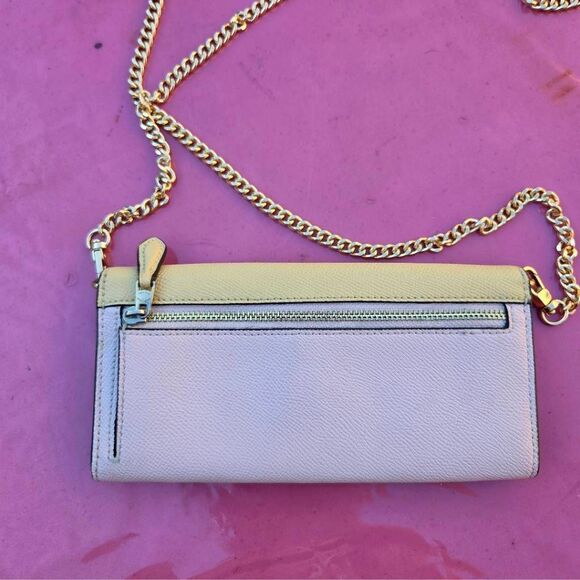 Coach Colorblock Multicolor Slim Envelope Wallet w/ Chain. #6685 - Picture 3 of 9